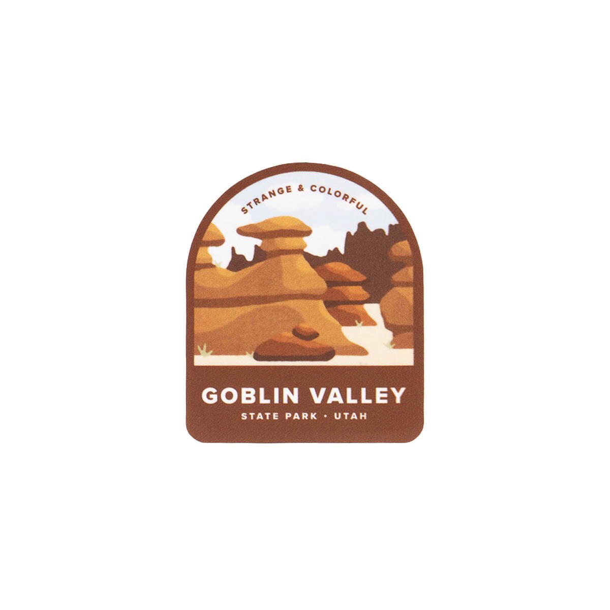 Leah jay illustration goblin valley travel sticker 3in